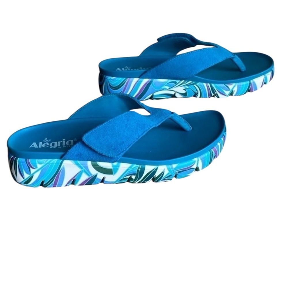 Alegria, Astara, I got you babe, teal flip flops38 US 8 - Picture 4 of 7
